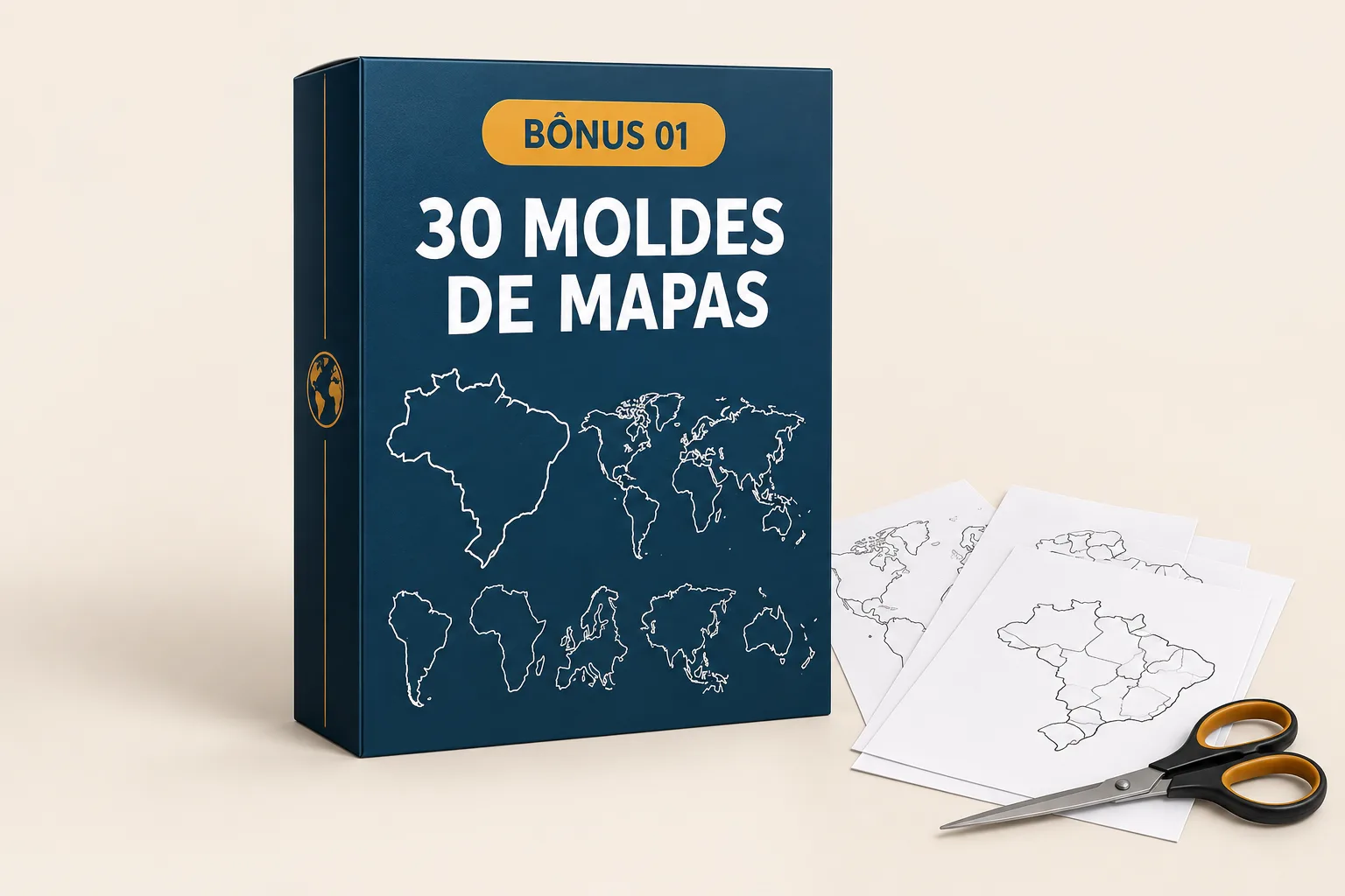 30 Moldes de Mapas para Imprimir