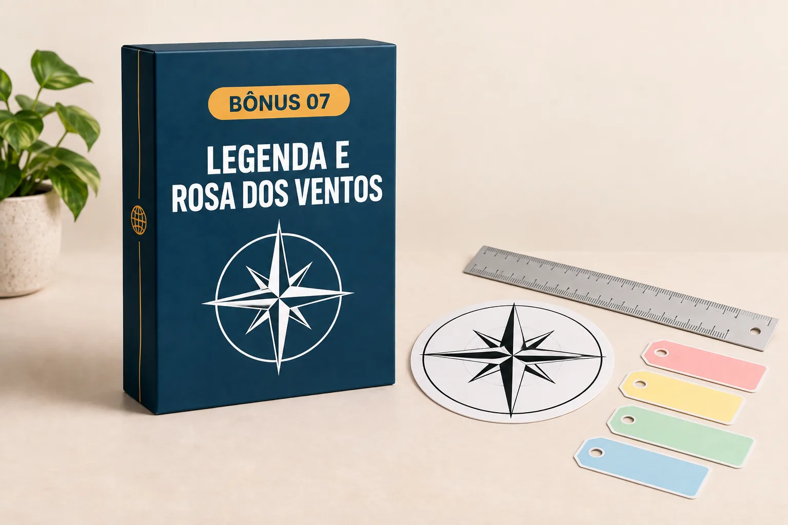 Kit Legenda, Escala e Rosa dos Ventos