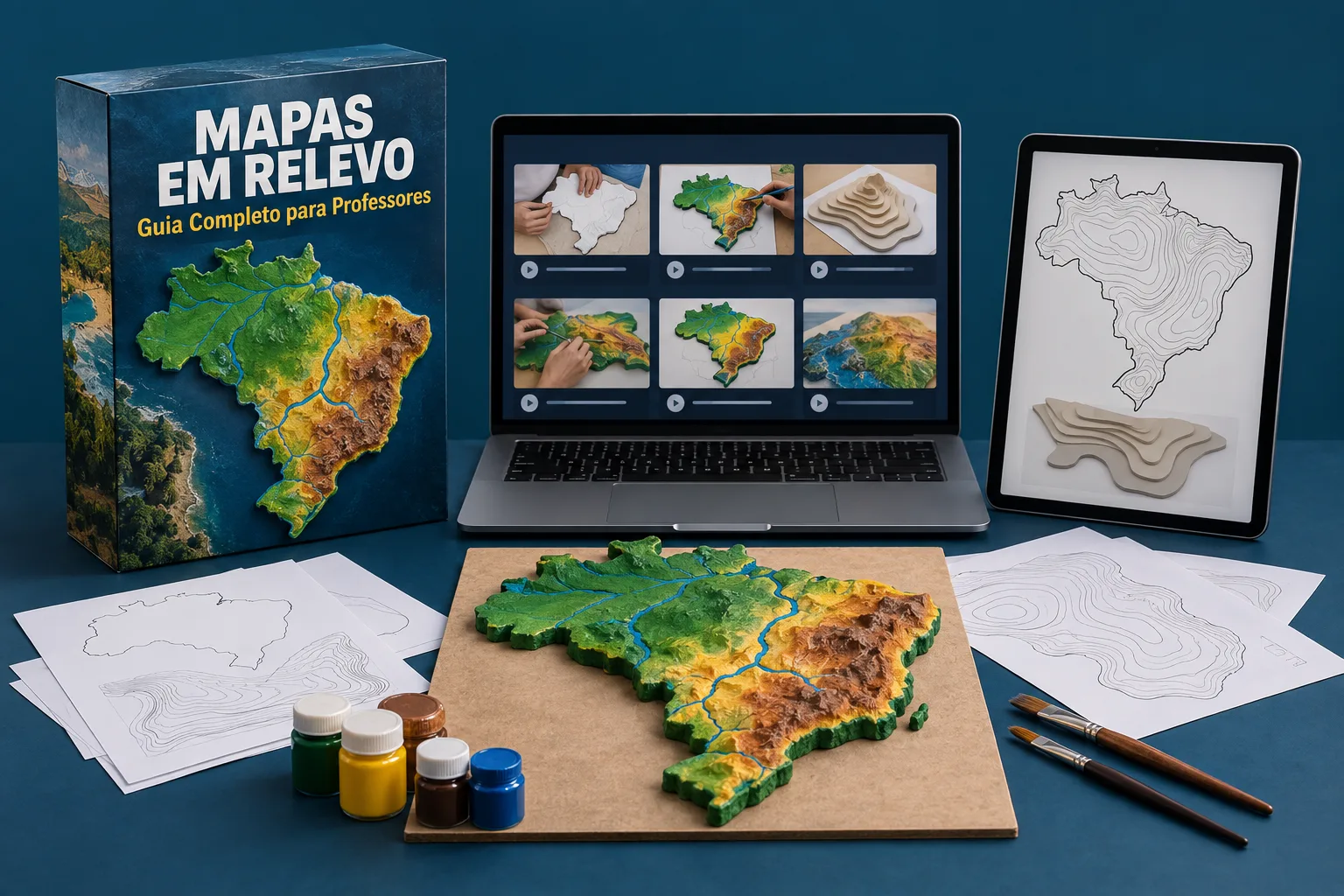 Kit para fabricar mapas em relevo
